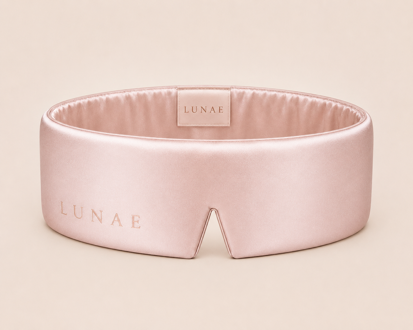 Antifaz para dormir de seda de morera LUNAE – ROSA